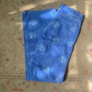 UO Clare Seashell Printed Flare Jean